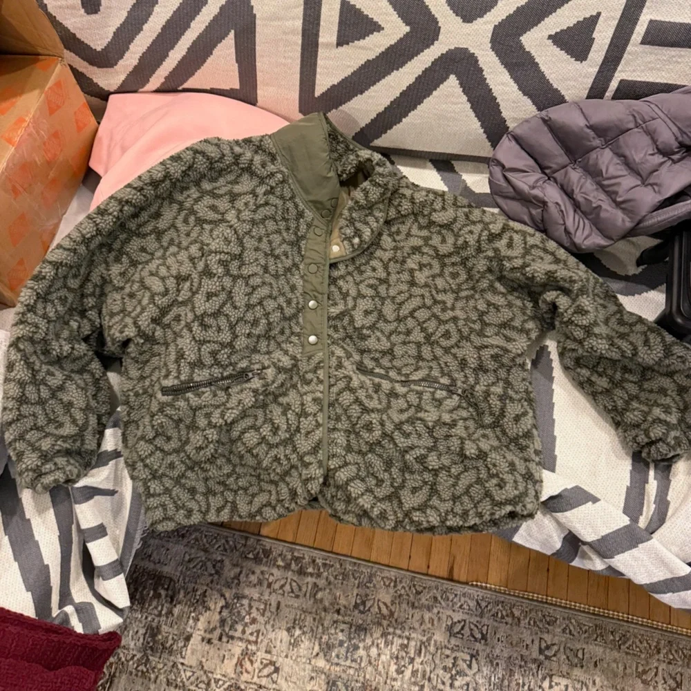 ZYIA ACTIVE Womens Cozy Patterned Teddy Jacket Fleece Size XL biterroot heidi - Picture 3 of 9